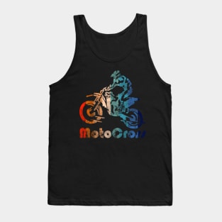 Retro MotoCross Vintage Grunge Dirt Bike Rider Gifts Tank Top